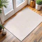 CAMILSON Easy Jute Rug 2x3, Indoor Outdoor Off-White Farmhouse Area Rugs for Living Room and Kitchen Rug, Solid Woven Design, Easy-Cleaning, Washable Outside Carpet Alfombras (2 x 3)