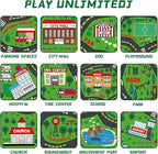 Kids Carpet Playmat Rug 5 x 7 ft Player Car Rug, City Life Traffic Road Map Mat Educational Game Area Mat for Toddler Children Playroom Classroom Bedroom(Green)