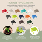 WestinTrends Outdoor Ottoman, Patio Adirondack Ottoman Foot Rest, All Weather Poly Lumber Folding Foot Stool for Adirondack Chair, Widely Used for Outside Porch Pool Lawn Backyard, Lime