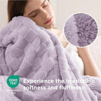 Bedsure GentleSoft Twin Blanket for Bed Lavender Fog - Super Soft Cozy Blankets for Women Men Girls, Cute Fuzzy Fleece Throws for Bedroom Couch, 60x80 Inches