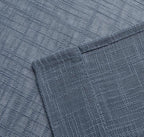 MIUCO Semi Sheer Curtains Poly Linen Textured Solid Grommet Curtains 63 Inches Long for Bedroom 2 Panels (2 x 37 Wide x 63" Long) Dusty Blue