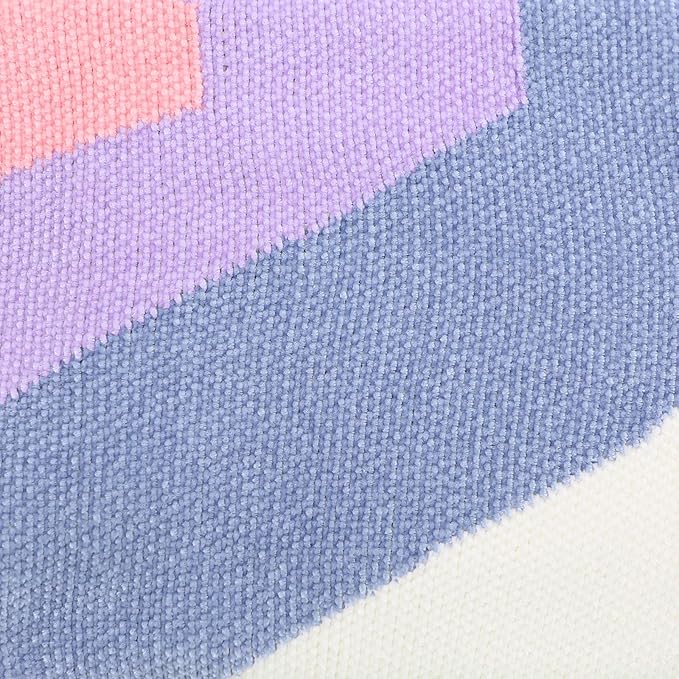 Soft Chenille Yarn Throw 36"x48", Handmade Knit Throw Blanket, for use in All Seasons, Soft Cozy Warm Knitted Blanket for Bed Sofa, Couch Chair, Living Room(1.37Ib)