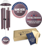 ASTARIN Personalized Wind Chimes for Memorial US Veteran, Deep Tone Wind Chimes for Loss of Loved One Brothers Sisters, Thank You Veteran Solider