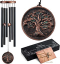 Wind Chimes for Outside, Tree of Life Deep Tone Vintage Wind Chime Outdoor Clearance, Sympathy/Memorial/Festivals/Birthday Gift for Mom Dad Grandma, Home Garden Decor (34" Tree of Life)