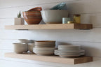 Urban Legacy Unfinished White Oak Deep Floating Shelves | Easy to Install Accent Modern Floating Shelves with Floating Shelf Brackets| Set of 2 (36" x 11" x 2")