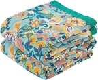 Boho Blanket Throw Quilt, 100% Cotton Soft Light Weight Throw Blankets for Summer, 80"x90" Farmhouse Flower Decorative Blankets, All Season Rustic Reversible Bohemian Throw Quilt