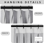 Macochico 100% Blackout Pinch Pleated Linen Curtains Thermal Window Treatments Sound Reducing Curtains for Bedroom Living Room Silver Grey Farmhouse Burlap Drapes with Tieback 52”Wx63”L 1 Panel