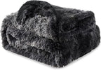 Bedsure GentleSoft Fluffy Tie Dye Black Blankets Queen Size for Bed, Thick Sherpa Faux Fur Fleece Fuzzy Plush Winter Warm Soft Queen Blankets, Black Bedroom Decor Cozy Gifts for Women Men, 90x90