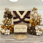Brown and Gold Balloons 12 Inch Double Stuffed Dark Coffee Tan Cream Beige Sand Nude Neutral Latex Balloon Confetti Balloons for Boho Birthday Rodeo Thanksgiving Baby Bridal Shower Party Decor