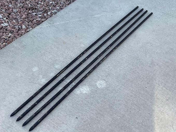 Sandbaggy Round Steel Concrete Form Stakes with Nail Holes - Rust Resistant Coating - Removable, Reusable (10, 3/4 in X 60 in)