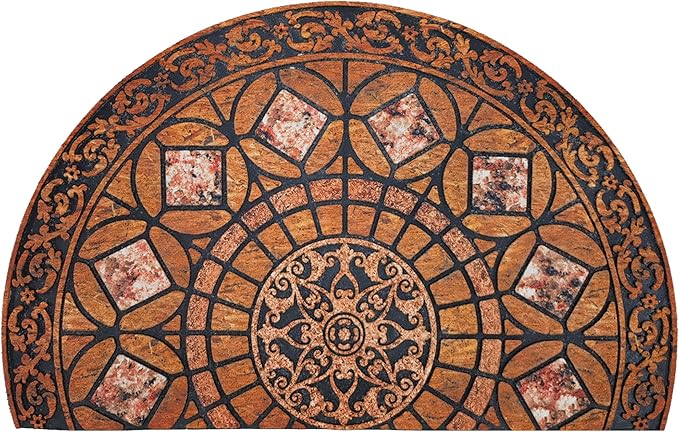 CHICHIC Entrance Door Mat Large 24 x 36 Inch Entry Way Doormat Front Door Rugs Outdoors Heavy Duty Welcome Mat Non Slip Rubber Back Low Profile for Garage, Patio, High Traffic Area, Orange