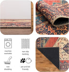 Keen Home Design 2x3 Rug - Machine Washable Entry Rug with Non-Slip Backing, Ideal for Enteryway, Kitchen, Bathroom, Laundry Room - Vintage, Easy Clean, Durable, Low Pile Rug - (2' x 3')