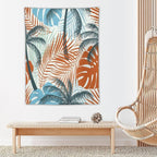 ICMOLYYENLO Palm Leaf Tapestry Wall Hanging, Tropical Leaves Plant Jungle Green Hawaiian Art Home Decor for Guest Bedroom Living Room Dormitory 30" x40