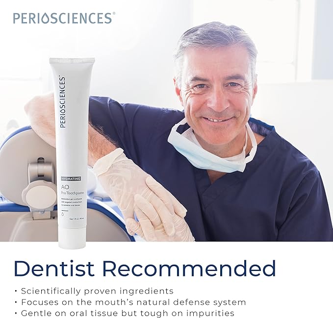 PerioSciences AO ProToothpaste Hydrating with Nano Hydroxyapatite 3 fl oz / 90ml - Pack of 2