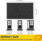 JSEI Dirt Trapper Door Mat 24"x36" Non-Slip Washable Entrance Mat, Dog Doormats, Absorbent & Fade-Resistant Floor Mats, Low Profile Welcome Mats for Entryway, Front Door, and Inside Entrance, Black