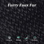 Hobestluk 3 in 1 Bean Bag Chair Giant Bean Bag Chairs for Adults with Chevron Plush Fur Cover Convertible Bean Bag Floor Cushion with Machine Washable Cover for Living Room (Chevron Plush Black)