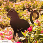 RealSteel I 3 Pack Steel Cat Garden Decor I Outdoor Yard Decorations I Gift for Cat Lovers I Lawn Ornaments and Statues I Garden Signs Decorative Outdoor - Gold