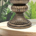 Athena Collection 20''H Garden Plastic Urn Vintage Tall Planter Urn Patio Large Flower Pot Porch Planter Large Planter for Indoor Outdoor Plant, Bronze