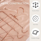 ZEDODIER 3 Pack Tank Top Hanger, Space Saving Bra Hangers, Non-Slip Hanging Sport Bras Holder, Closet Organizers and Storage for Camisoles Tank Tops Bras Ties Swimsuits Strappy Dress, Rose Gold