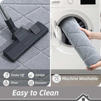 BEQHAUSE Dirt Trapper Door Mat 20" x 32", Doormat Non-Slip Entryway Rugs Washable, Dog Door Mat Stain Resistant and Absorbent Welcome Floor Mat for Front Back Door, Muddy Wet Shoes & Paws, Grey