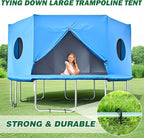 16 Inch Ground Stakes Heavy Duty,16 Pack Metal Fence Stakes for Ground for Wire Fencing,Heavy Duty Long Tent Stakes for Trampolines Camping Canopies and Swing Set