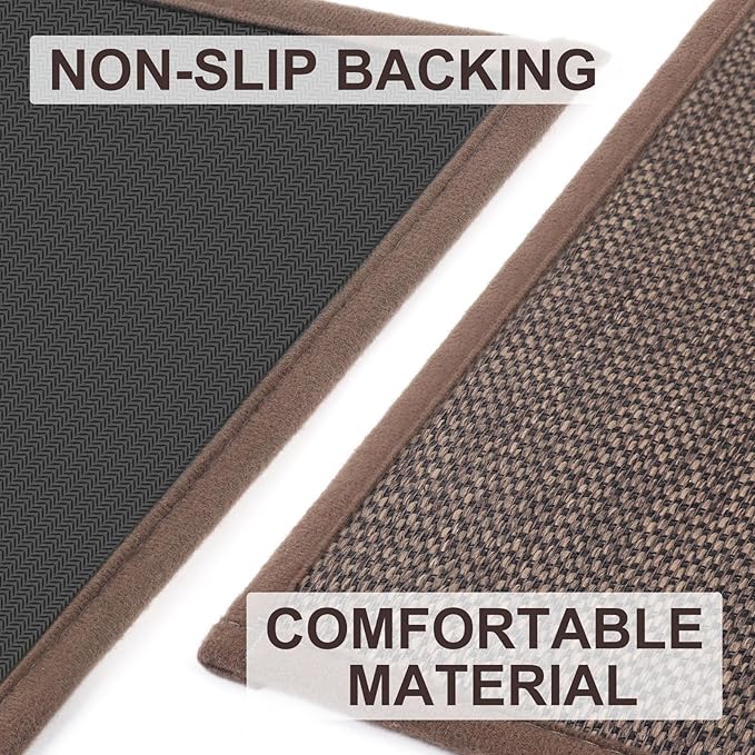 LEKEEPGO Door Mat 24"x36", Non Slip Door Mat Indoor Entrance, Rubber Backing Front Indoor Door mat Washable Absorbent Low-Profile Entryway Entry Resist Dirt Inside Door Mats, Brown