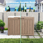 45 Gallon Deck Box Large Outdoor Storage for Patio Furniture,Outdoor Cushions,Garden Tools and Pool Supplies,Waterproof,Resin,Lockable(Grey)