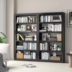 Metal Bookshelf Adjustable - 61" Tall Black Bookcase, 5 Tier Book Shelf, Tooless Assembly Book Case, Modern Bookshelves and Bookcases for Home Office, Living Room, Bedroom, Library