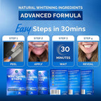 Whitening Strips for Sensitive Teeth 14 Treatments, Mint – Enamel Safe, Peroxide-Free Coconut Teeth Whitening Strips with Natural Enzymes – Gentle White Stips for Sensitive Gums & Daily Oral Care