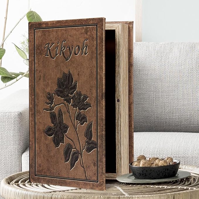 Decorative Book Box - Vintage Fake Book Storage Box for Home Décor, Secret Hollow Hidden Compartment (10x6.75x1.95 Inch) - Unique Shelf & Coffee Table Decor for Home,Graduation Gift,Birthday Gift Idea