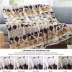 CASAAGUSTO Boho Sherpa Blanket,Teal Aztec Twin Blanket, Ultra Soft, Warm, Cozy, Plush, Thick Fleece Western Blanket for Couch, Bed, Sofa (Khaki 60 * 80 Inch)