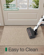 LUMI Indoor Door Mat 17"x30", Ultra Thin Low Profile Non-Slip Doormat for Home Entrance, Absorbent & Stain-Resistant Welcome Mats, Washable Entryway Mat for Front Door, Patio, Porch, Khaki