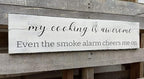 Funny Kitchen Sign, My Cooking is So Awesome, Farmhouse Kitchen Wall Decor,Rustic Quote Wooden Plaque Hanging for Housewarming (Cooking) 6x18 Inch