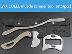 4 in 1 Stainless Steel Muscle Scraper Tools Set,Gua Sha Massage Scraper Scraping Tool Physical Therapy (4PCS Set)