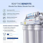 APEC Water System ROES-PHUV75 Essence Series Top Tier Alkaline Mineral pH+ and UV Ultra-Violet Sterilizer 75 GPD 7-Stage Ultra Safe Reverse Osmosis Drinking Water Filter System