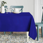 sancua Rectangle Tablecloth - 54 x 78 Inch - Stain and Wrinkle Resistant Washable Polyester Table Cloth, Decorative Fabric Table Cover for Dining Tables, Buffet Parties and Camping, Blue