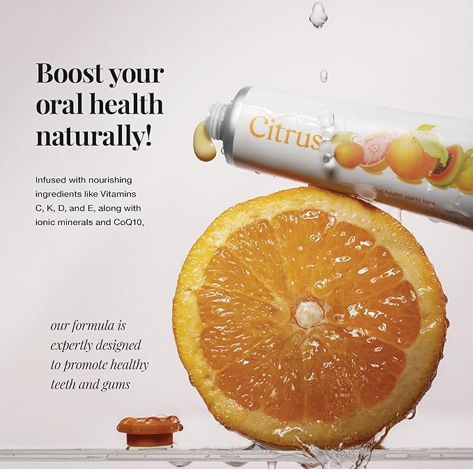 Revitin Toothpaste | Fluoride-Free Prebiotic Citrus Tooth Gel | No SLS, Gluten Free, Dye Free, GMO Free, No Sweeteners | Non-Toxic, Kid Approved, Pack of 5