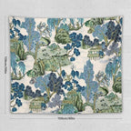 Chinoiserie Tapestry,Asian Watercolor Abstract Art Tapestry,Asian Japanese Wall Tapestry, Nature Landscape Tapestries for Bedroom Living Room Decor 60"x50"