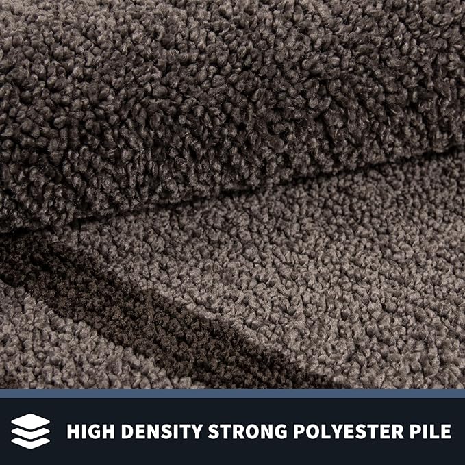 PURRUGS Dirt Trapping Door Mat 32" x 48", Non-Slip/Skid Machine Washable Entryway Rug, Shoes Scraper, Area Rug, Super Absorbent Welcome Mat for Muddy Wet Shoes and Paws, Grayish Brown & Coffee