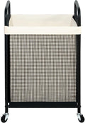 STO STO Laundry Hamper, 90L Rolling Laundry Sorter Cart with Removable and Washable Liner Bag, Rolling Clothes Hamper with Metal Handle for Laundry Room and Bedroom