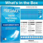 Teeth Whitening Strips for Sensitive Teeth Enamel Safe Whitening Kit No-Slip Remove Coffee Wine Smoking Stains Professional 14 Treatments 28 Strips