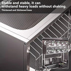 Home Furnishing Dish Rack Over Sink Stainless Steel Over The Sink Dish Drainer Drying Rack Space Kitchen Sink Rack Multifunctional countertop Dish Storage Rack Sink(Metallic,85cm/33.5in)
