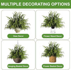 Artgar 50 Pcs Pine Branches - 18 Inch Artificial Green Pine Stem - Real Touch Pines Branches - Christmas Greenery Pines Branches for DIY Flower Arrangement Home Indoor Christmas Decor