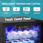EUHOMY Beverage Refrigerator Cooler, 130 Can Mini Fridge with Glass Door for Soda Beer or Wine, Beverage Cooler for Home, Office, Bar with Adjustable Removable Shelves, Silver