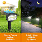 LANSOW Solar Spot Lights Outdoor, [2 Pack/57 LED] 2-in-1 Solar Landscape Spotlights, 3 Modes IP65 Waterproof Dusk to Dawn Solar Powered Flood Wall Lights for Outside Yard Garden Path(Cool White)