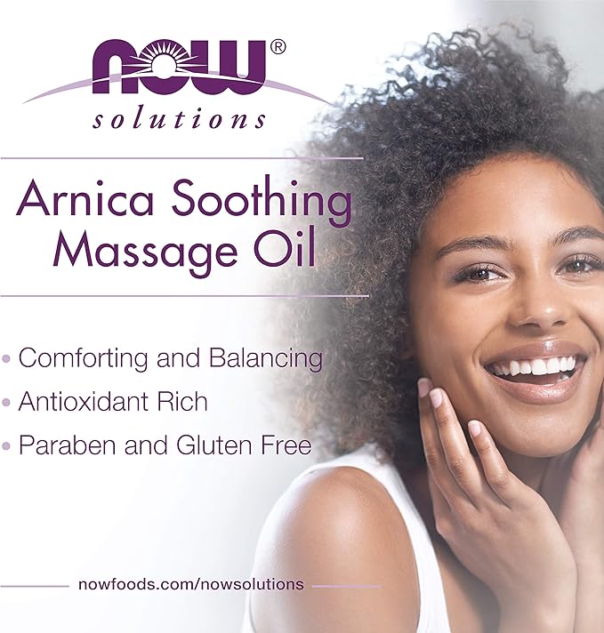 NOW Solutions, Arnica Soothing Massage Oil, Comforting Antioxidant Blend, 8-Ounce