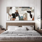 Dimpaga Abstract Wall Art Pictures for Living Room Wall Decor Modern Wall Art Decor Minimalist Geometric Line Artwork for Walls Textured Wall Art Prints Bedroom Office Wall Decor 24"X48"