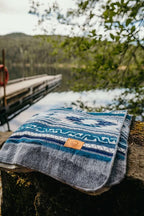Inca Aztec Throw, Queen, King Blanket | Southwest Indian Navajo Boho Style | Native Cover for Camping, Bedding, Couch, Vanlife | Faux Alpaca, Lightweight, Hypoallergenic (Condor Gray, Throw)