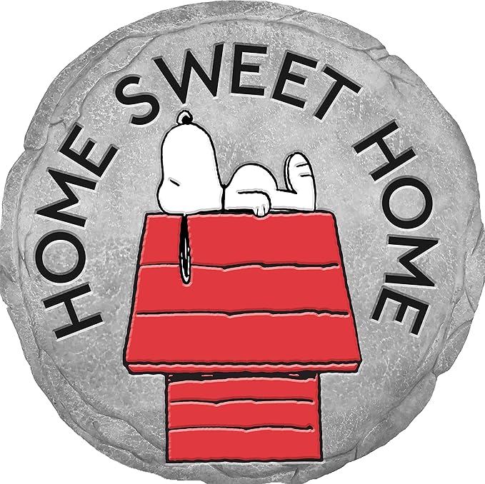 Spoontiques - Peanuts Home Stepping Stone - Decorative Garden Stone for Yard, Patio, Garden or Walkway - Outdoor or Indoor Home Decor (13447)