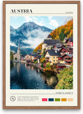 StudioUBILA Austria Wall Art Poster, Decorative Cityscape Landscape Art Prints, Home Decor Wall Art Print for Bedroom Living Room Kitchen Decorations, Unframed